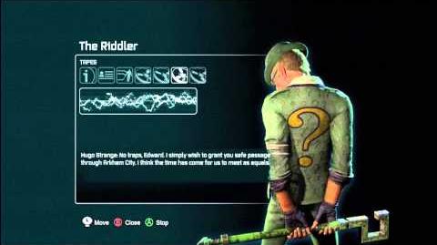 The Riddler :Audio Tapes (Arkham City).