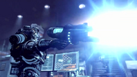 Mr. Freeze using the Freeze Gun in his fight with Batman in Arkham City