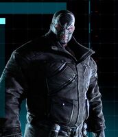 Foto do Bane na biografia de Arkham Origins.