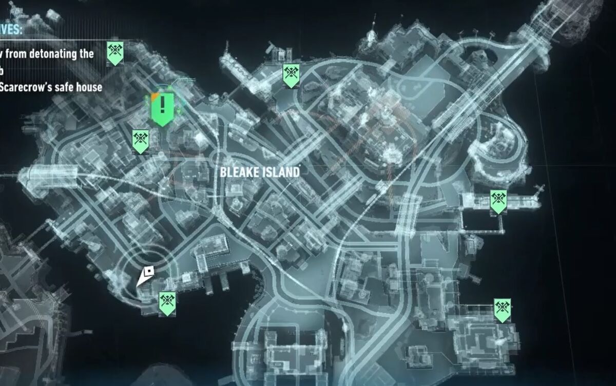 arkham city map vs arkham origins map