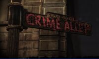 Crime alley sign