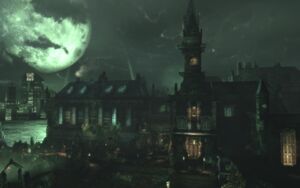 The Arkham Mansion in Arkham East at Arkham Asylum