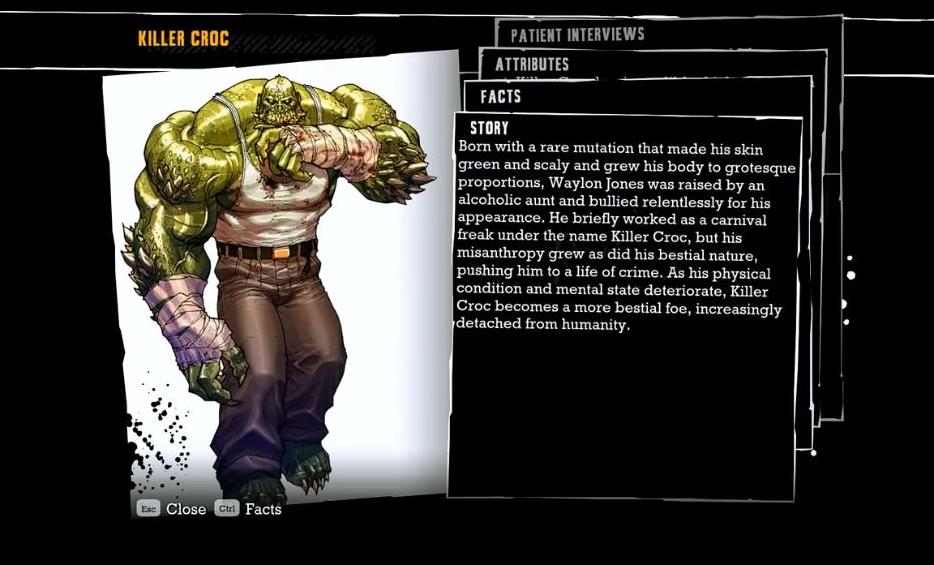 batman arkham asylum character bio