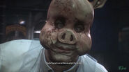 A closeup of Professor Pyg's face