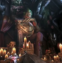 Harley Quinn's monument to the Joker at the Joker Shrine