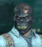 A closeup look at Black Mask's Arkham City Character Trophy