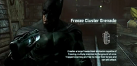 The Freeze Cluster Grenade in Arkham City.