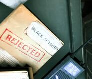 Black Spider's rejected file at the Steel Mill in Arkham Origins