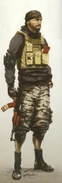 Concept Art of a generic rioter in Batman: Arkham Knight.