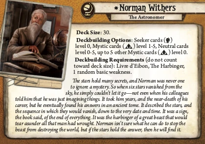 Norman Withers | Arkham Horror: The Card Game Wiki | Fandom Norman Withers | Arkham Horror: The Card Game Wiki | Fandom