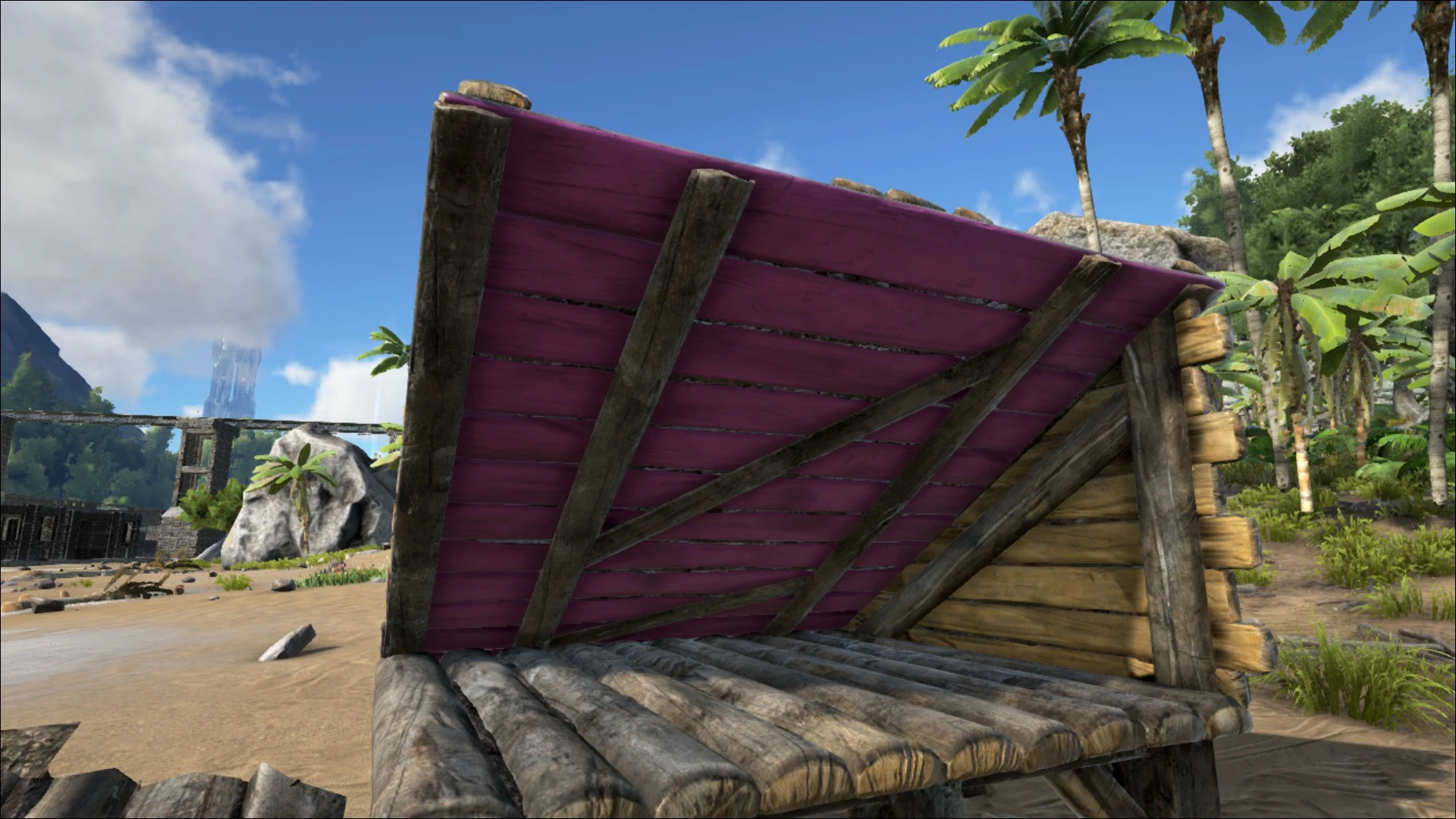Ark Survival Evolved Stone Sloped Ceiling Shelly Lighting
