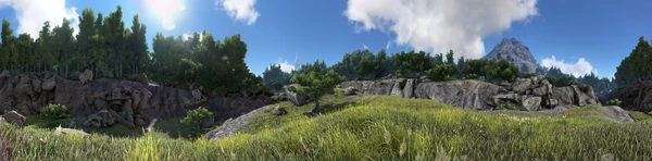 360° panorama from the hill in a middle part of a Smuggler's Pass