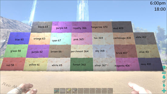 Featured image of post Ark Dye Color Chart : A creature can have up to six regions that you can change the color of.