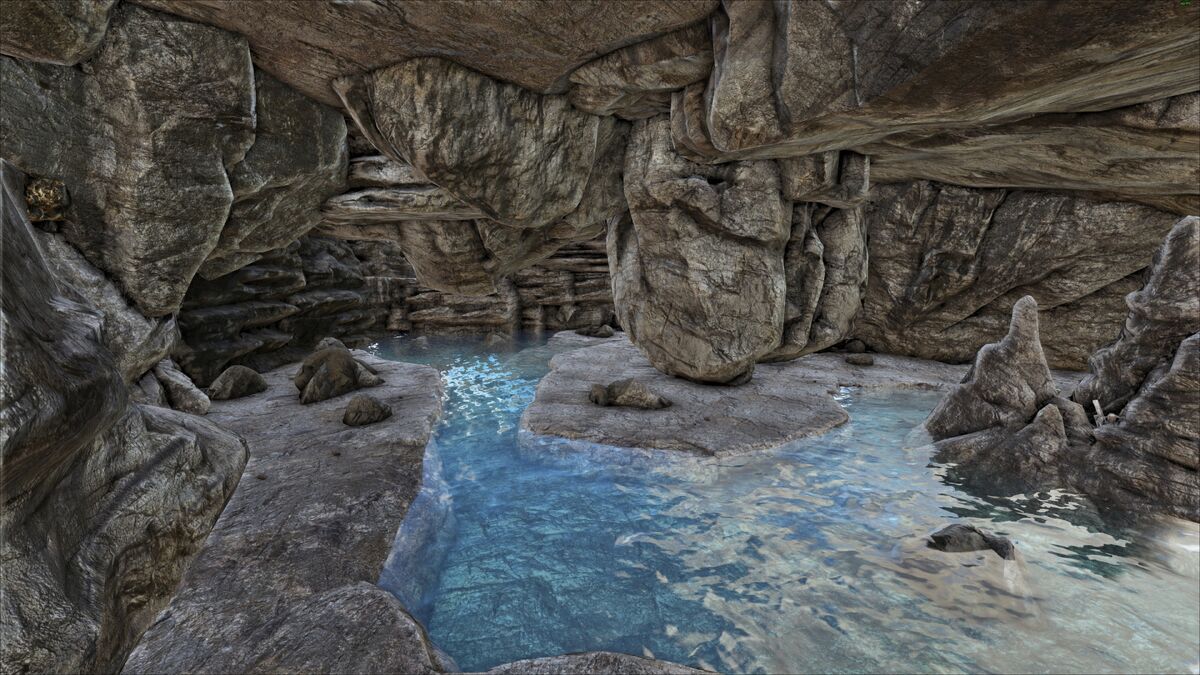 Ark Ragnarok Waterfall Locations Whitedove Falls Cave (Ragnarok) - Ark: Survival Evolved Wiki