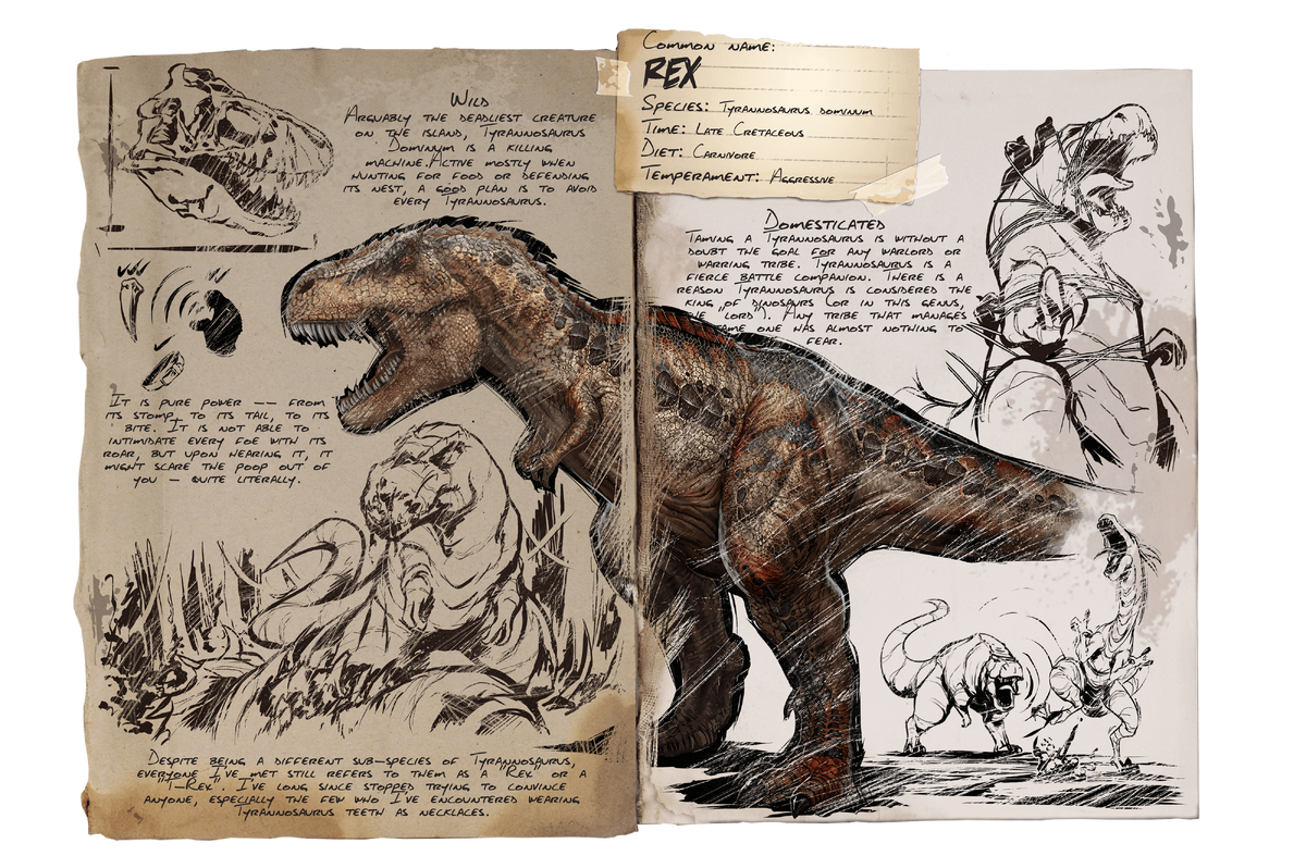 Rex Official Ark Survival Evolved Wiki - t rex for clan agario roblox