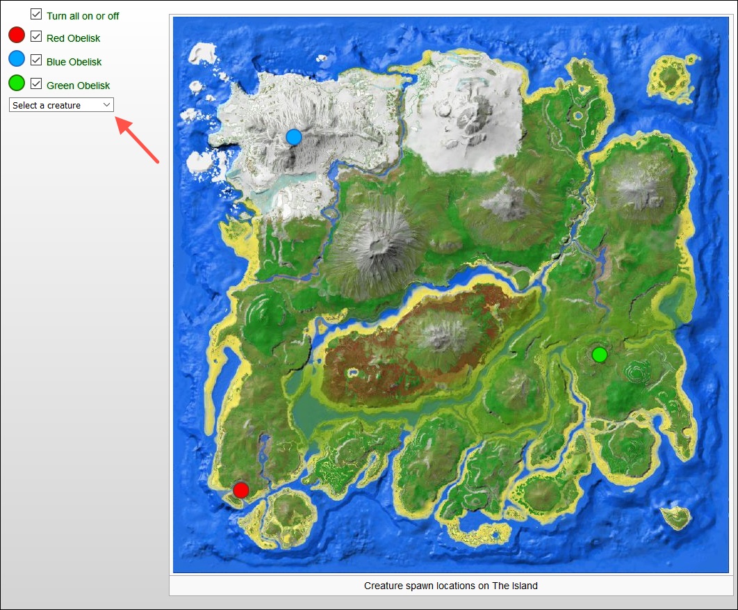 スポーンマップの取扱説明書 - ARK: Survival Evolvedウィキ