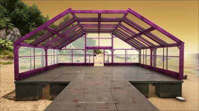 Sloped Greenhouse Wall Right Official Ark Survival Evolved Wiki