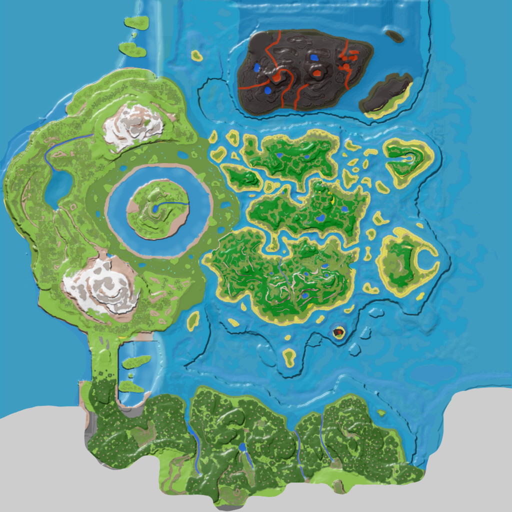 ark the island spawn map