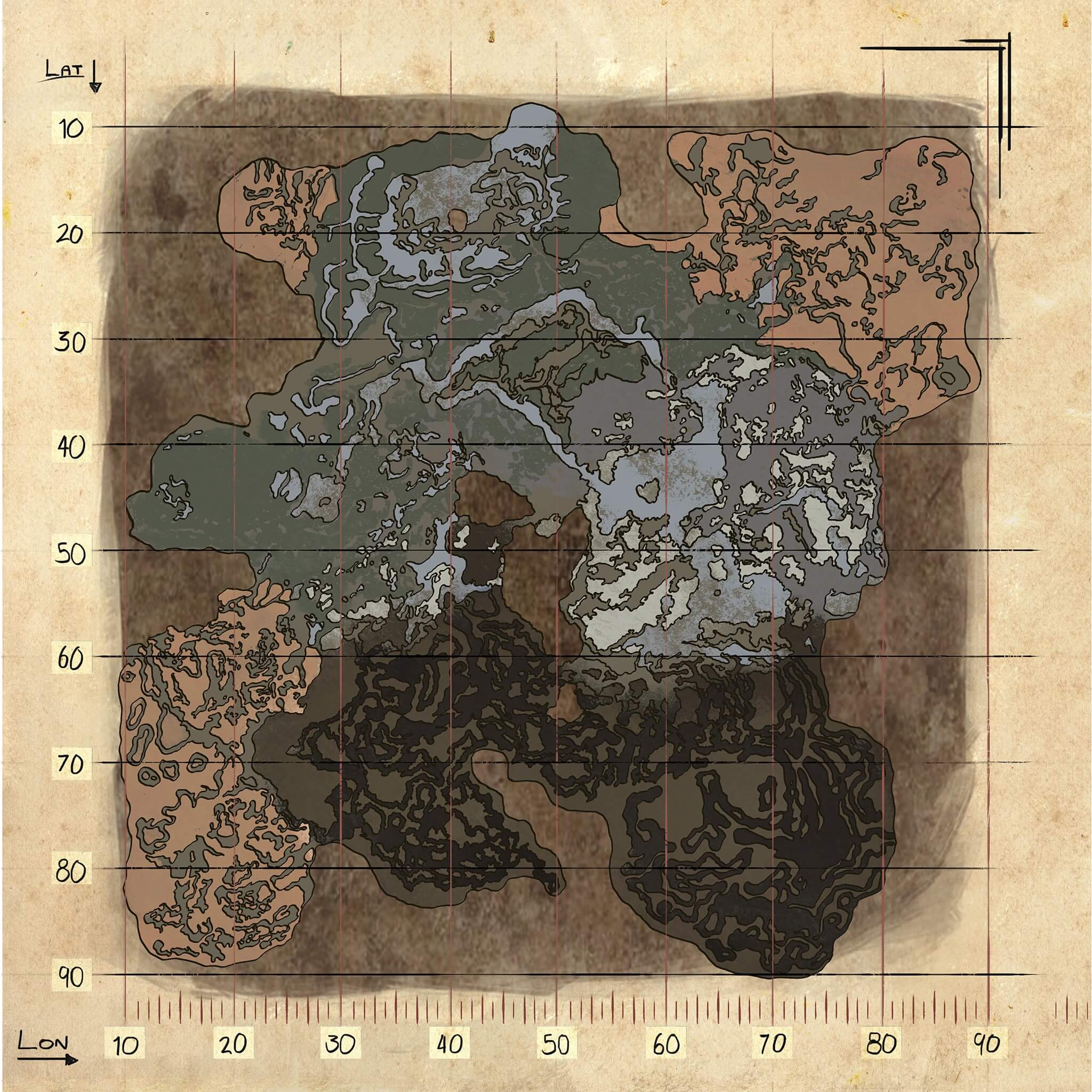 ark the island spawn map