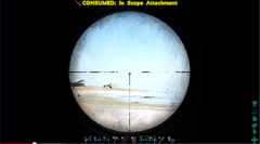 The view through a scope.