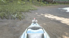 The Laser on a Longneck Rifle scoped in.