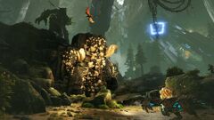 Il Titano dell foresta visto nell'immagine del teaser di Extinction.