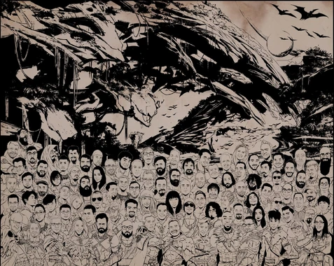 January 2021 (the landscape from ARK 2 teaser trailer can be seen in the background)