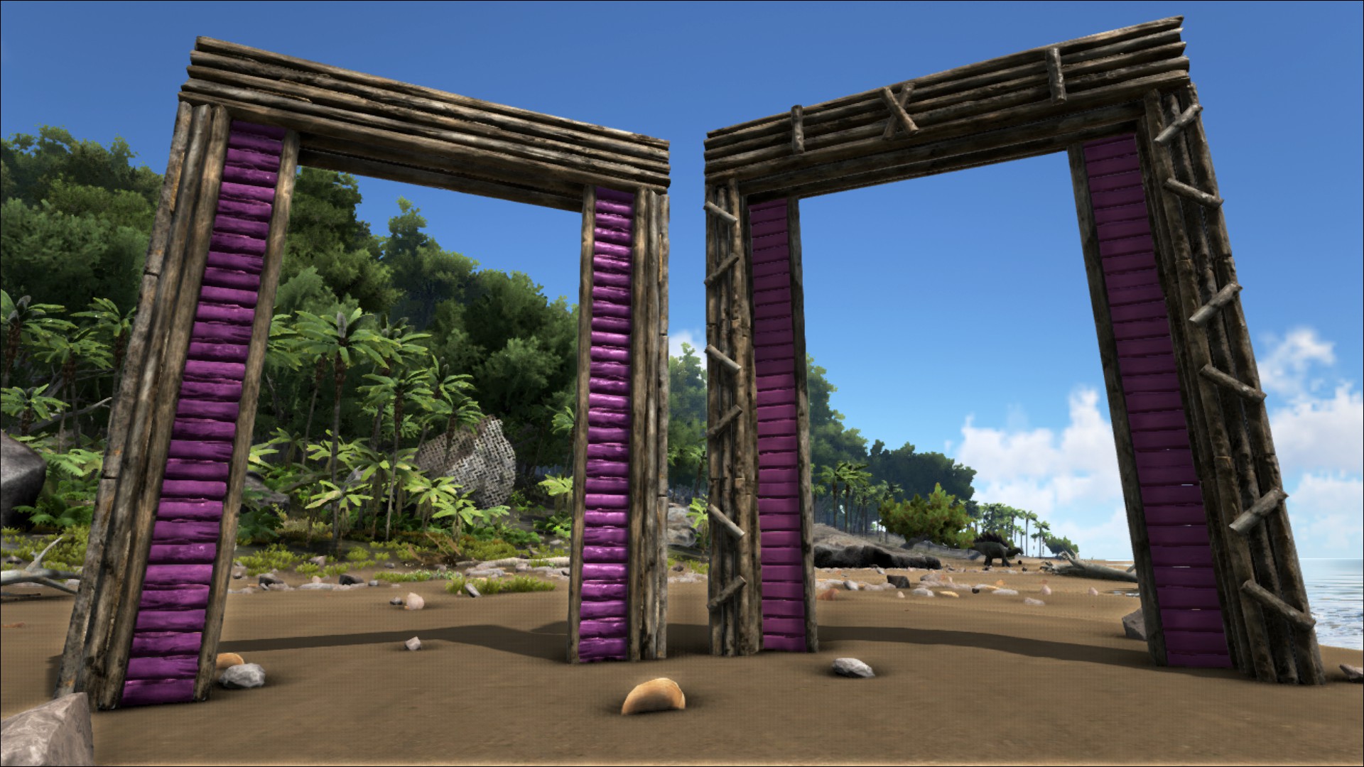 ark survival evolved wooden dinosaur gate