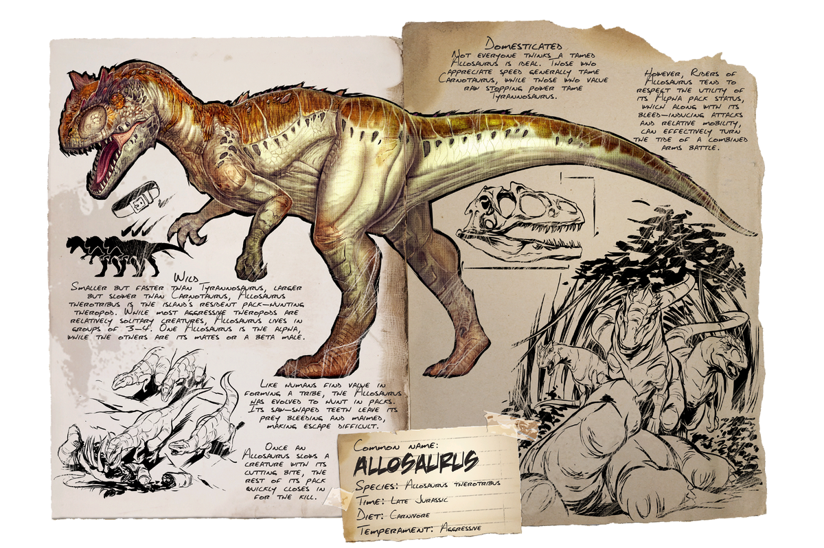 Allosaurus Official Ark Survival Evolved Wiki