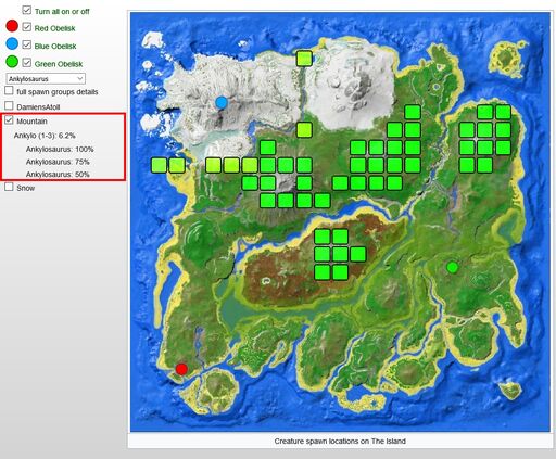 Ark Spawn Map The Island