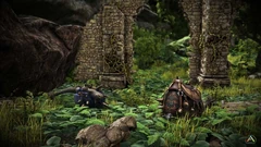 Doedicurus qui jouent.