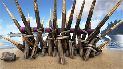 Wooden Spike Wall Official Ark Survival Evolved Wiki