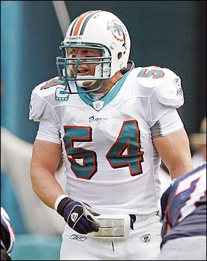 ザック ・ トーマス ZACH THOMAS （ドルフィンズ） ユニフォーム Zach Thomas #54 Miami Dolphins NFL Adidas Football Jersey