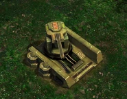 An unupgraded Railgun Tower.