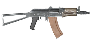 The AKS-74U 5.45 mm carbine.