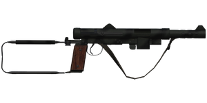 The M/45 9 mm submachine gun.