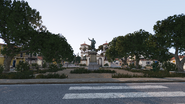La Trinité's main square/park.