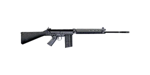 The FN-FAL 7.62 mm battle rifle.
