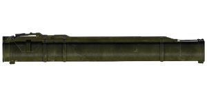 The RPG-18 64 mm rocket launcher.