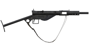 The Sten Mk.II 9 mm submachine gun.