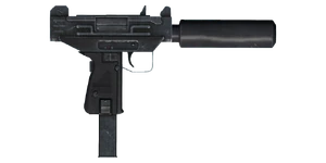 The PDW SD 9 mm submachine gun.