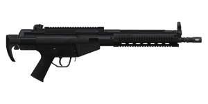 The G3KA4A1 7.62 mm carbine.