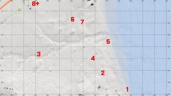 Crate locations (marked according to numbers)
