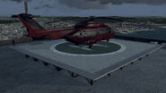Vrana Tower rooftop with one of the company's transport helicopters parked (Late 2013)