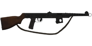 The PPS-52 7.62 mm submachine gun.