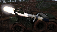 Vehicle-mounted TOW launcher.