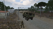 Entrance to the joint AAF-CSAT airfield.