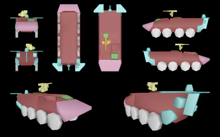 LEGENDGreen = armor_16mm_plate.bisurfMaroon = armor_23mm_plate.bisurfPink = armor_30mm_plate.bisurfTeal = armor_3mm_plate.bisurfYellow = armor_7mm_plate