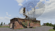 Shapka-41's decommissioned radar array.