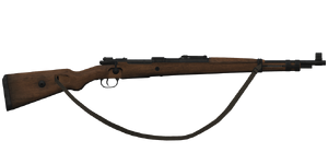 The K98K 7.92 mm bolt-action rifle.